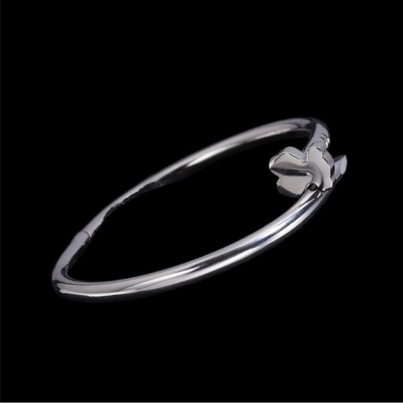 Bear Silver Nail Design Bracelet - Picture 1 of 1